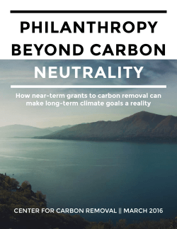 philanthropy beyond carbon neutrality