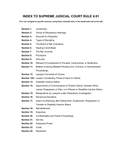 INDEX TO SUPREME JUDICIAL COURT RULE 4:01