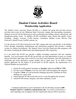 SUAB - Student Union Activities Board