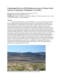 Climatological Drivers of Plio-Pleistocene Lakes in Western North