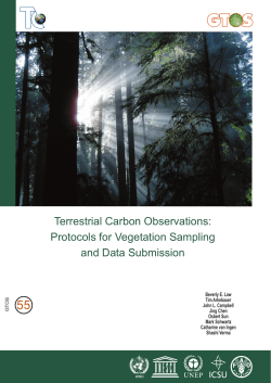 Terrestrial Carbon Observations: Protocols for Vegetation Sampling