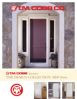 The Design ColleCTion MDF Doors