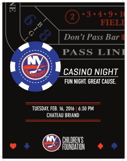 casino night - NY Islanders