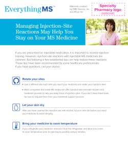 Managing Injection-Site Reactions