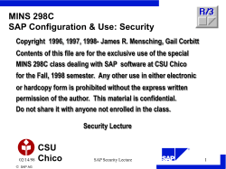 SAP Security