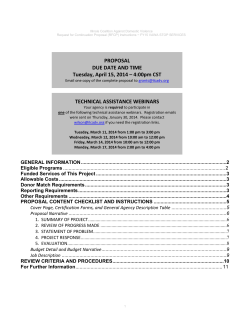 LETTER OF INTENT DUE DATE AND TIME: XXX 5:00pm CST