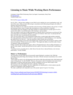 Listening to Music While Working Hurts