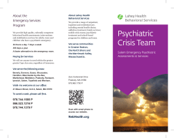 Psychiatric Crisis Team - Lahey Health Behavioral Services