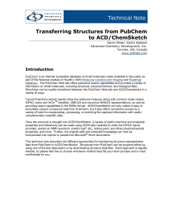 Transferring Structures from PubChem to ACD/ChemSketch