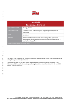 TR-0034 Temperature Monitoring Example Using CoAP