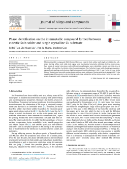 Phase identification on the intermetallic compound formed between