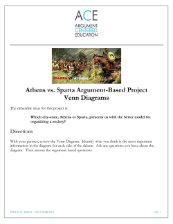Athens vs. Sparta Argument-Based Project Venn Diagrams