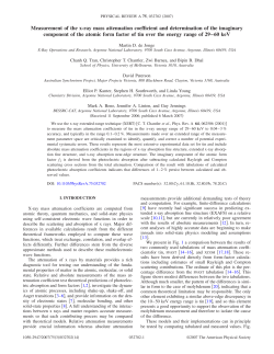 Measurement of the x-ray mass attenuation coefficient and