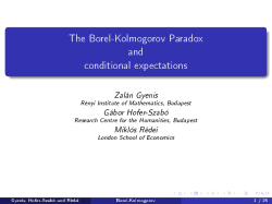 The Borel-Kolmogorov Paradox and conditional expectations
