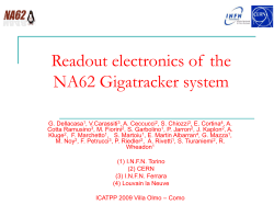 Readout electronics of the NA62 Gigatracker system - Villa Olmo