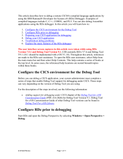This article describes how to debug a remote Customer Information
