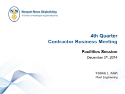 NNS Facilities Contractor Business Review