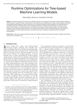 Runtime Optimizations for Tree-based Machine Learning Models