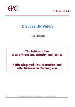 The future of the area of freedom, security and justice