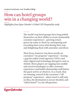 How can hotel groups win in a changing world?