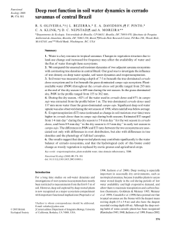 Deep root function in soil water dynamics in cerrado savannas of