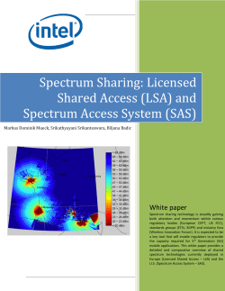 Spectrum Sharing Technology | LSA and SAS White Paper