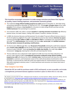 Support Extension of 25C Tax Credit