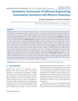 Qualitative Assessment of Software Engineering Examination