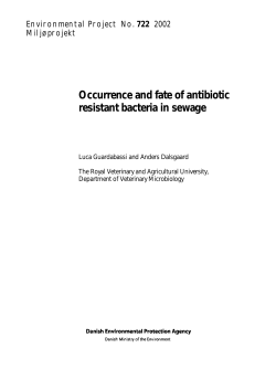Occurrence and fate of antibiotic resistant bacteria in