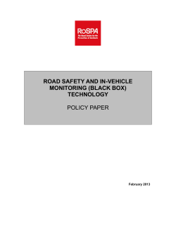 Road Safety and In-vehicle Monitoring (Black Box)