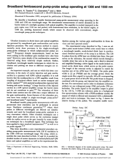 Broadband femtosecond pump-probe setup operating at 1300 and