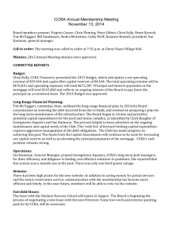 CCRA Annual Membership Meeting November 13, 2014 Board
