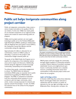 Public Art Process, Portland-Milwaukie Light Rail Transit