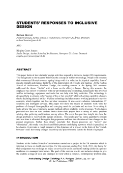students` responses to inclusive design