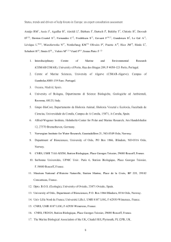 Status, trends and drivers of kelp forests in Europe: an expert