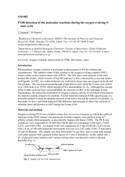 S10-002 FTIR detection of the molecular reactions during the