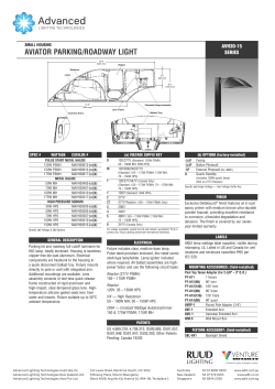 aviator parking/roadway light - Advanced Lighting Technologies