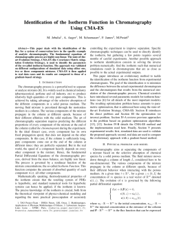 Identification of the Isotherm Function in Chromatography Using