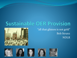 Sustainable OER Provision