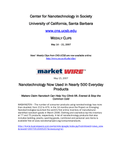 May 14-21 - cns.ucsb - University of California, Santa Barbara