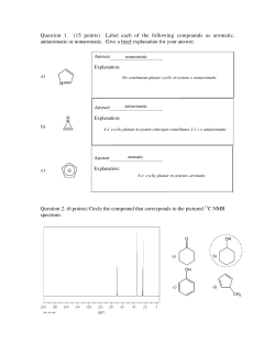 Label each of the following compounds as aromatic, antiaromatic or