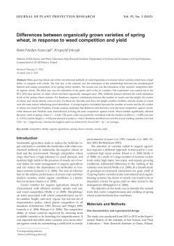 Differences between organically grown varieties of spring wheat, in