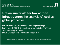Critical materials for low-carbon infrastructure: the analysis of local
