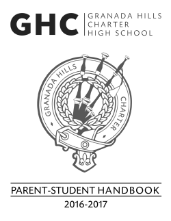 parent-student handbook - Granada Hills Charter High School