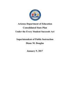 Arizona Department of Education Consolidated State Plan Under