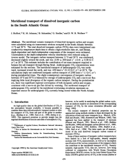 Meridional transport of dissolved inorganic carbon in the South