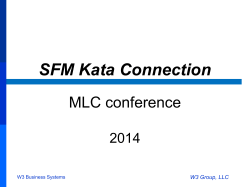 SFM Kata Connection - The Michigan Lean Consortium