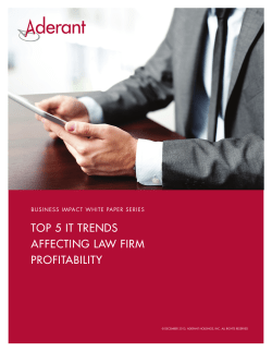 Top 5 IT Trends AffecTIng LAw fIrm profITAbILITy