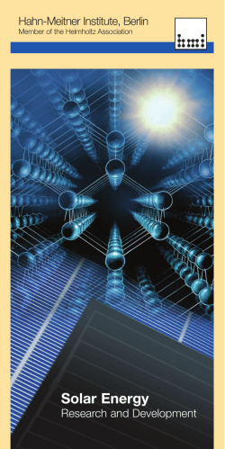 Solar Energy - Helmholtz