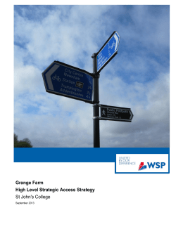 Grange Farm High Level Strategic Access Strategy St John`s College